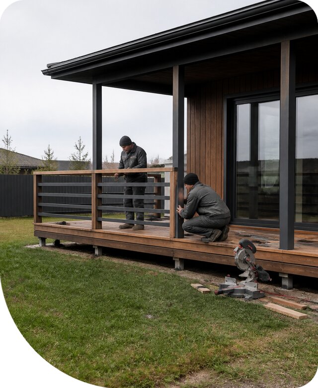 Строительство террасы с ограждением под ключ в Пятигорске