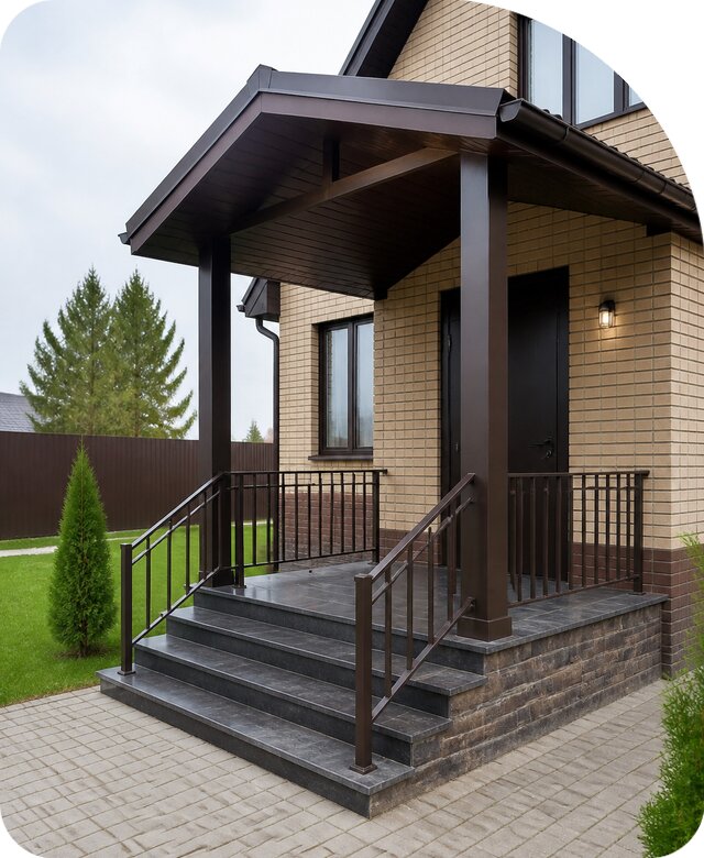 Крыльцо с навесом в Пятигорске по цене от 87321 р. | РадиДОМА-Птг